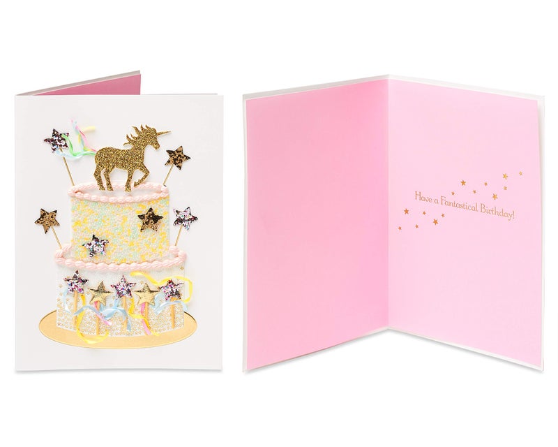 Papyrus Birthday Card Assortment, Rainbow Unicorns (4-Count) - Image 4